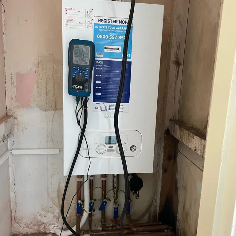 a water heater is connected to a water pump
